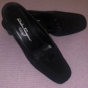 Salvatore Ferragamo • Vintage 90’s Midnight Black Loafer Mule